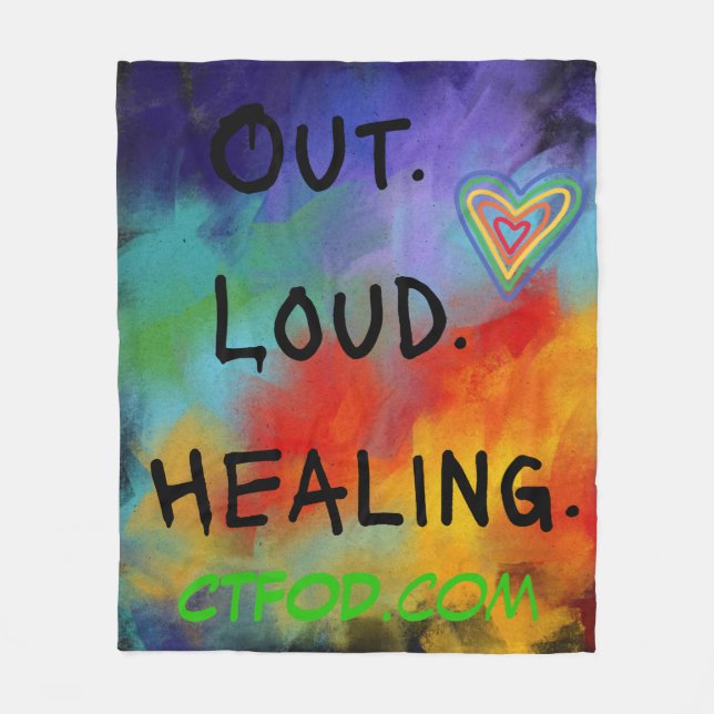 Out loud healing pride blanket (Front)
