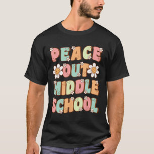 Out Middle School Graduation Groovy Last Day Of Sc T-Shirt