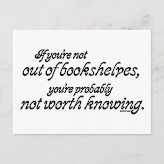 Out of Bookshelves Postcard (Front)