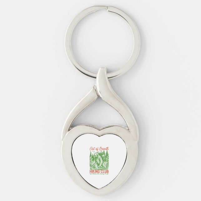 Out of Breath Funny Sloth Hiking Club Key Ring (Front)