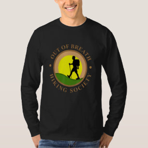 Out Of Breath Hiking Society Design T-Shirt