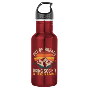 Out of Breath Hiking Society Funny Hiking 532 Ml Water Bottle