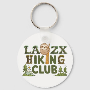 Out Of Breath Hiking Society Funny Sloth Hiker Key Ring