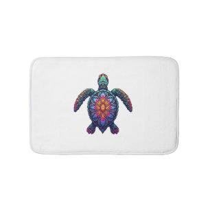 Out Of Breath Hiking Society Turtle T-Shirt Bath Mat