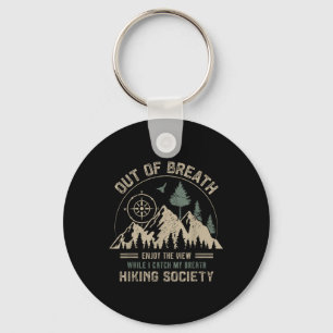 Out Of Breath Mountain Hiking Society Outdoor Camp Key Ring