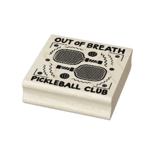 Out of Breath Pickleball Club Rubber Stamp