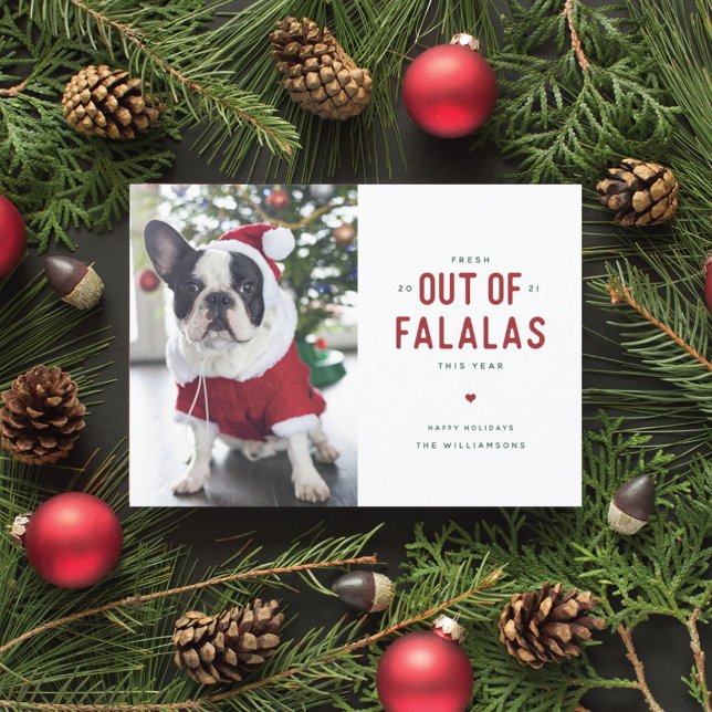 Out of Falalas Funny Dog Christmas Card (Creator Uploaded)