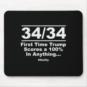 Out Of First Time Trump Scores 100% Ny Trial Guilt Mouse Pad