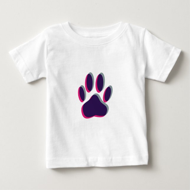 Out of Focus Dog Paw Print Baby T-Shirt (Front)