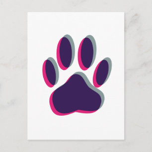 Out of Focus Dog Paw Print Postcard