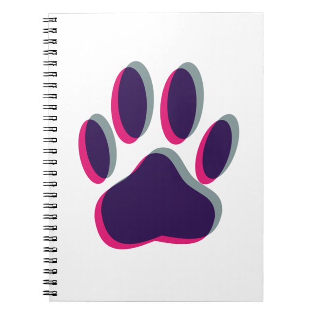 Out of Focus Dog Paw Print Spiral Notebook (Front)