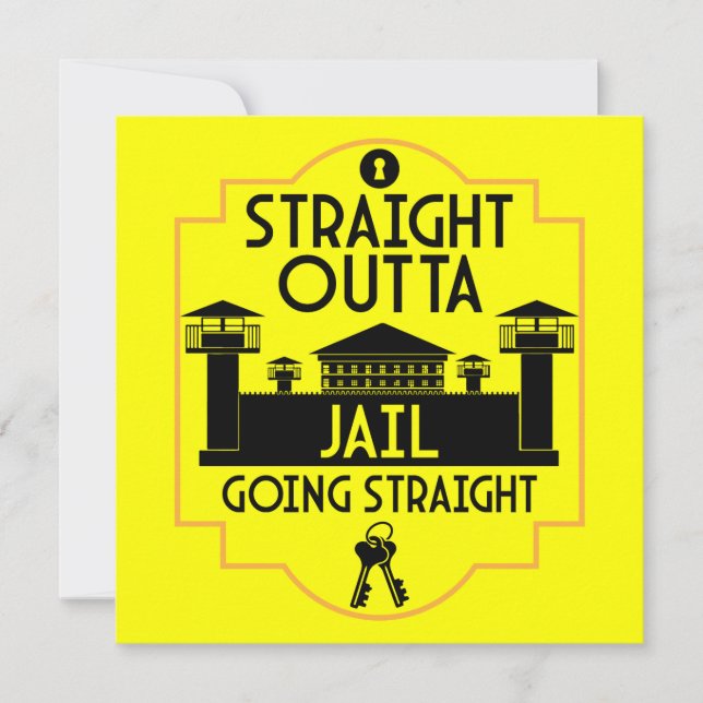 Out Of Jail Prison Release Gift  Card (Front)