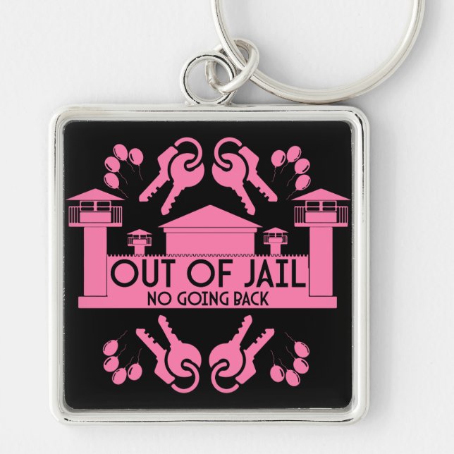 Out Of Jail Prison Release Gift Key Ring (Front)