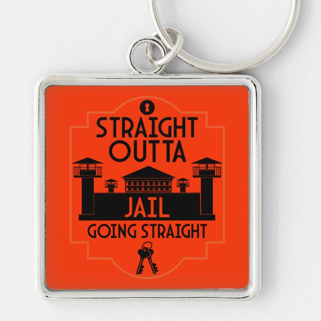 Out Of Jail Prison Release Gift  Key Ring (Front)