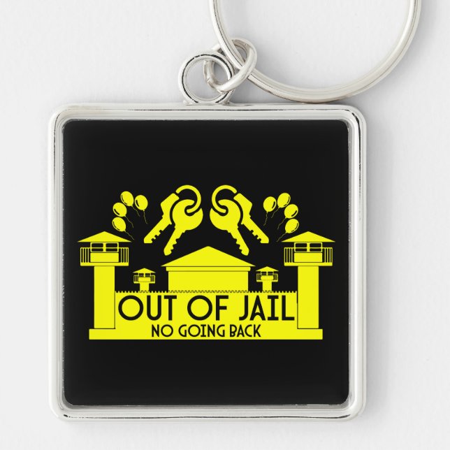 Out Of Jail Prison Release Gift Key Ring (Front)