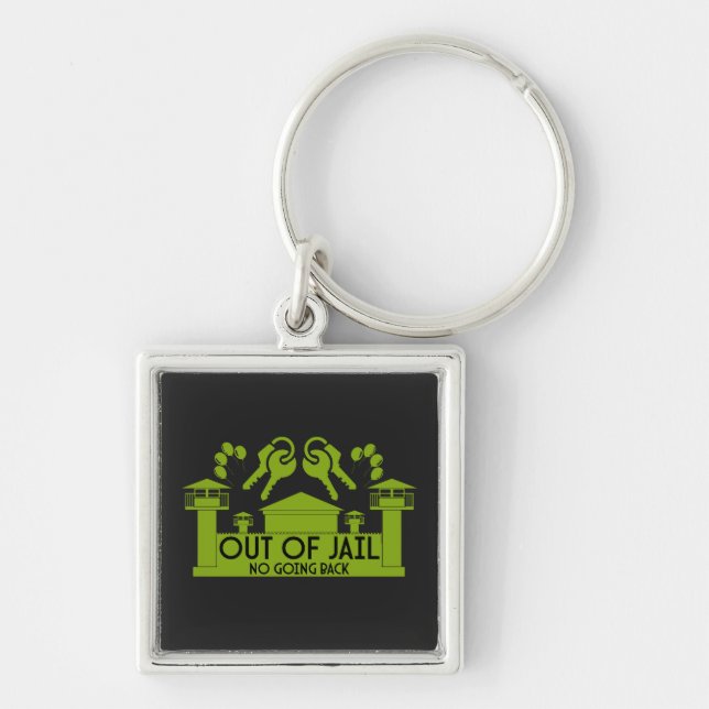 Out Of Jail Prison Release Gift Key Ring (Front)