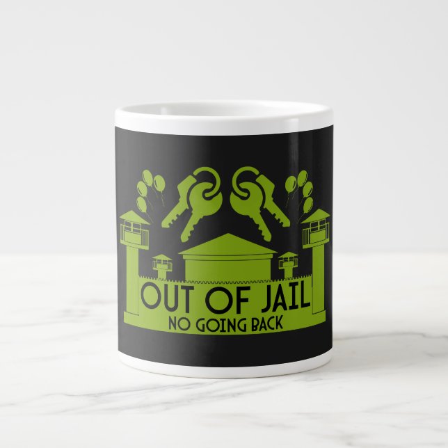 Out Of Jail Prison Release Gift Large Coffee Mug (Front)