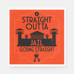 Out Of Jail Prison Release Gift  Napkin