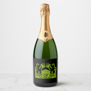 Out Of Jail Prison Release Gift Sparkling Wine Label