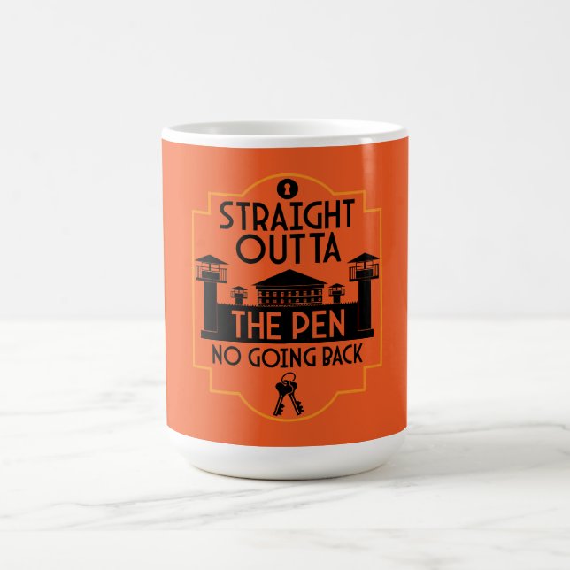 Out Of Jail Prison Release Gift Two-Tone Coffee Mu Mug (Center)