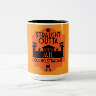 Out Of Jail Prison Release Gift Two-Tone Coffee Mu Two-Tone Coffee Mug