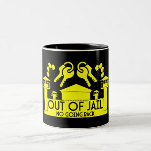 Out Of Jail Prison Release Gift Two-Tone Coffee Mug