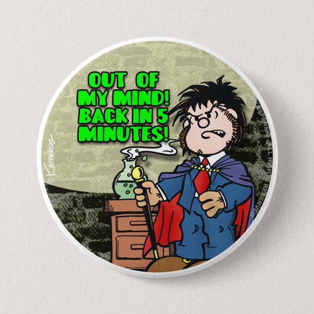 Out Of My Mind 7.5 Cm Round Badge (Front)
