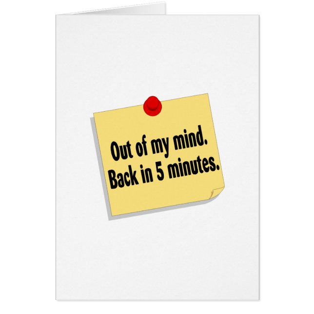 Out Of My Mind Back In 5 Minutes (Front)