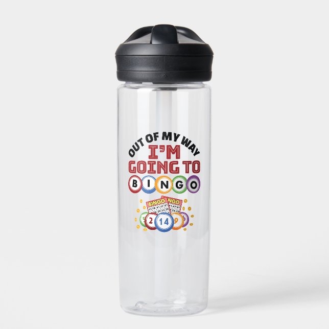 Out of My Way I'm Going to Bingo Water Bottle (Front)
