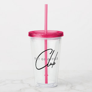 Out of Office Club Funny Glass for Parties & Weeke