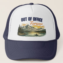 Out of Office Forever Fishing Mountain Design