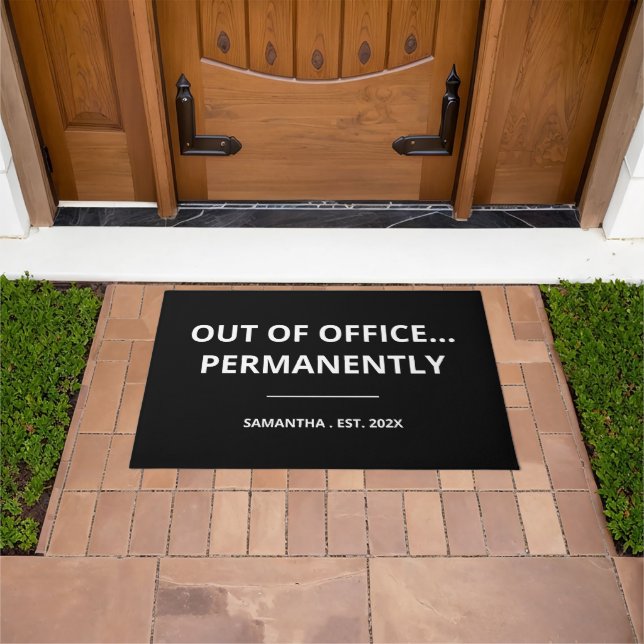 Out of Office… Permanently Funny Retirement Doormat (Outdoor)