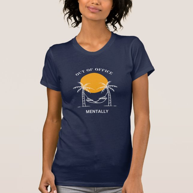 Out Of Office T-Shirt, Palm Tree Beach T-Shirt (Front)