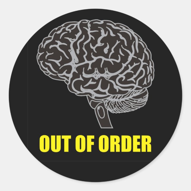 out of order classic round sticker (Front)