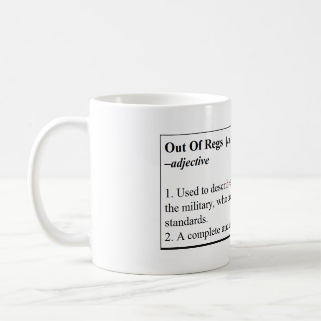 Out Of Regs Definition Mug (Left)