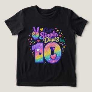 Out of Single Digits I’m 10 Birthday Tri-Blend Shirt