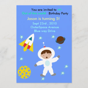 Out of Space Birthday Party invite ...