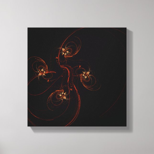 Out of the Dark Abstract Art Black and White Canvas Print (Front)