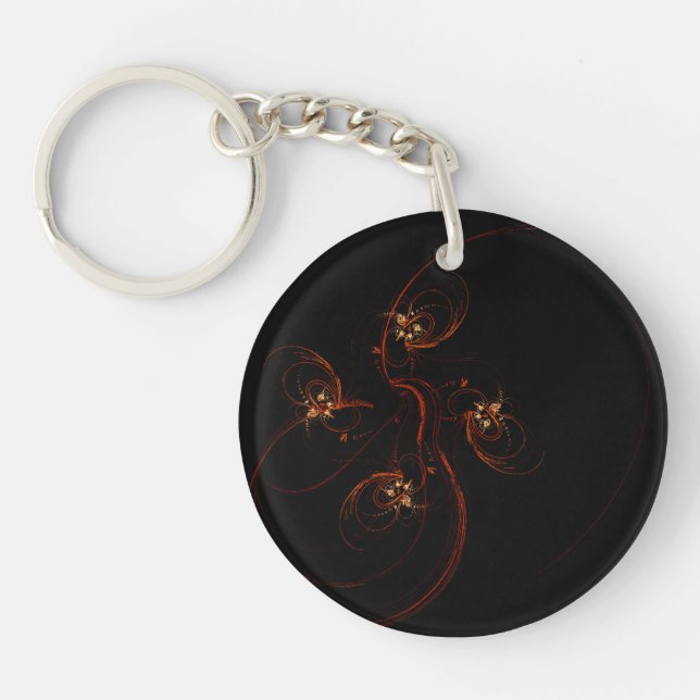 Out of the Dark Abstract Art Key Ring (Front)
