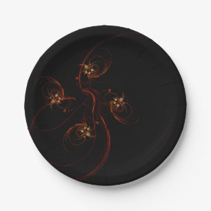 Out of the Dark Abstract Art Paper Plate