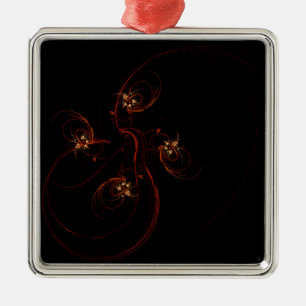 Out of the Dark Abstract Art Square Metal Tree Decoration