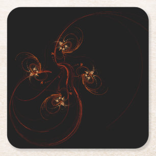 Out of the Dark Abstract Art Square Paper Coaster