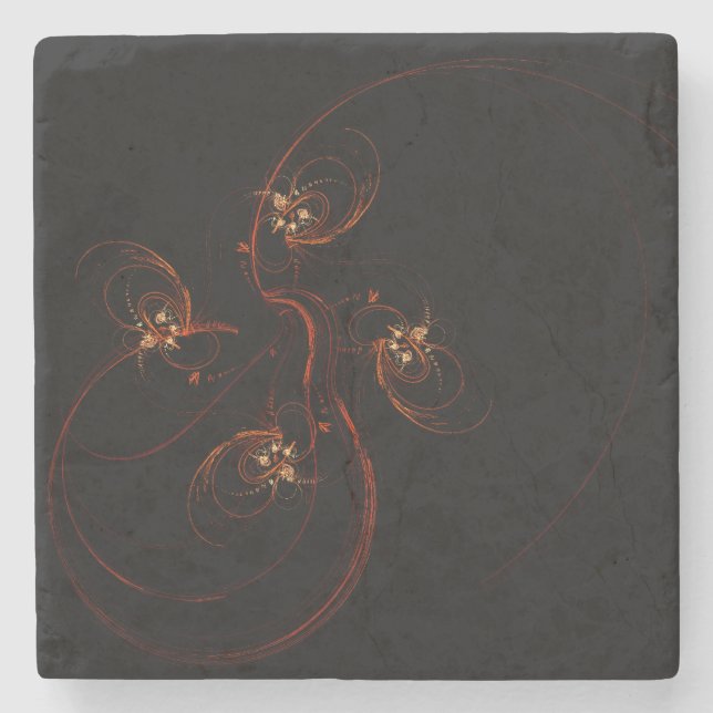 Out of the Dark Abstract Art Stone Coaster (Front)