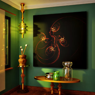 Out of the Dark Modern Minimalistic Abstract Art Canvas Print