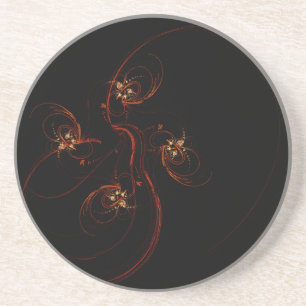 Out of the Dark Modern Minimalistic Abstract Art Coaster