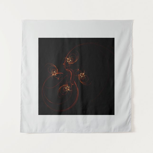 Out of the Dark Modern Minimalistic Abstract Art Tapestry (Front)