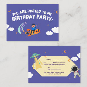 Out of this World! - Birthday Invitation with Text