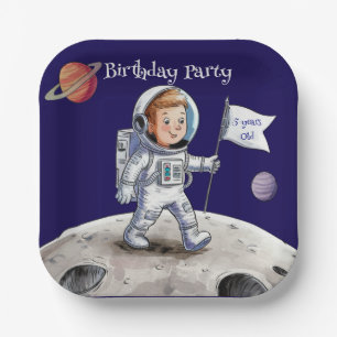 Out-Of-This-World Birthday Party - Astronaut Theme Paper Plate