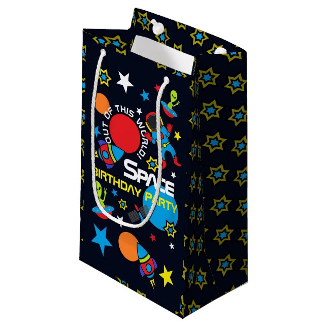 Out of this World!, Birthday Small Gift Bag (Front Angled)