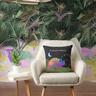 Out of this World Chameleon in the Cosmos Cushion
